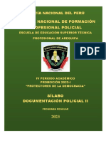 Silabo Oficial de Documentacion Policial 2023-IV-semestre