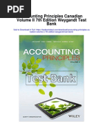 Accounting Principles Canadian Volume II 7th Edition Weygandt Test Bank