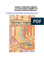 An Introduction To Abstract Algebra With Notes To The Future Teacher 1st Edition Nicodemi Solutions Manual