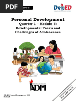 Personaldevelopment q1 Mod5 Developmentaltasksandchallengesofadolescence v2