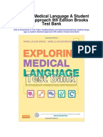 Exploring Medical Language A Student Directed Approach 9th Edition Brooks Test Bank