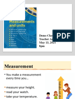 Units and Measurements