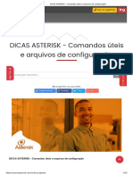 DICAS ASTERISK - Comandos Úteis e Arquivos de Configuração