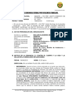 Acta de Denuncia Verbal Por Violencia Alzamora