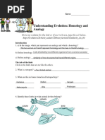 Homology and Analogy Webquest