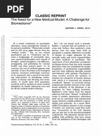 The Need For A New Medical Model A Challenge For Biomedicine