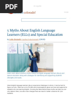 5 Myths About English Language Learners (ELLs) and Special Education Colorín Colorado