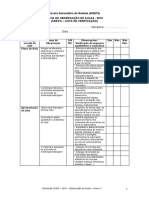 Ficha de Observacao de Aulas - Anexo 1