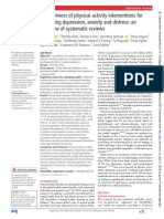 Effectiveness of Physical Activity Interventions For Improving Depression, Anxiety and Distress