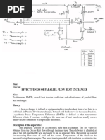 1 Effectiveness of Parallel Flow Heat Exchanger