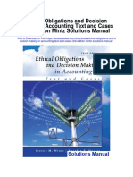 Ethical Obligations and Decision Making in Accounting Text and Cases 3rd Edition Mintz Solutions Manual