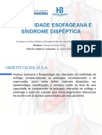 Dismotilidade Esofageana e Sindrome Dispeptica