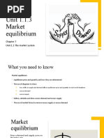 Unit 1.1.3 Market Equilibrium