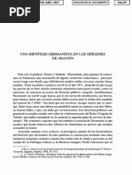 Una Hipotesis Germanista en Los Origenes de Aragon