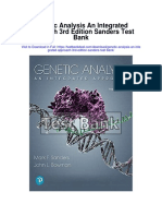 Genetic Analysis An Integrated Approach 3rd Edition Sanders Test Bank