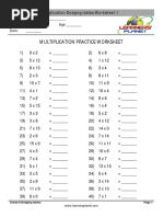 Multiplication Dodging Tables Workbook 2