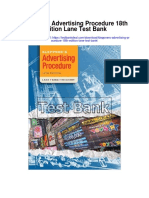 Kleppners Advertising Procedure 18th Edition Lane Test Bank