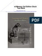 Learning and Memory 3rd Edition Gluck Test Bank