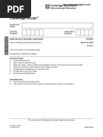 Cambridge IGCSE: English As A Second Language 0510/22