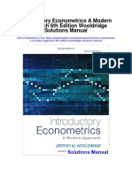 Introductory Econometrics A Modern Approach 6th Edition Wooldridge Solutions Manual