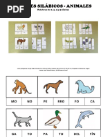 Conciencia Fonologica Puzzles Silabicos Mayusculas Animales