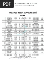 Century Rate List