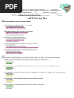 Ordinary Test Ordinario Unit 3 B2+