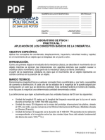 Práctica No. 1 Aplicación de Los Conceptos Básicos de Cinemática