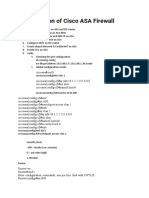 Configuration of Cisco ASA Firewall