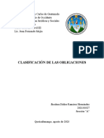 Clasificación de La Obligaciones