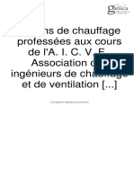 Cours Supérieur de Chauffage AICVF