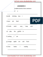 CBSE Class 2 English Arrange These Jumbled Words