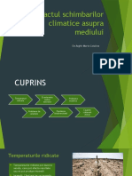 Impactul Schimbarilor Climatice Asupra Mediului