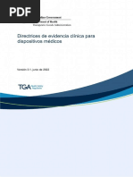 Clinical Evidence Guidelines Medical Devices TGA (Esp)