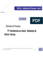 VDA+6.3+ +aula+14+ ++P7+ +Satisfação+Do+Cliente