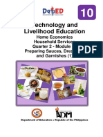 TLE10 Householdservices Q2 Ver4 Mod1a Preparingsauces, Dressingsandgarnishes