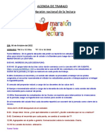 Maraton de Lectura2022. Agenda