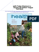 Your Health Today Choices in A Changing Society 5th Edition Teague Test Bank