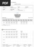 Academic Time Table