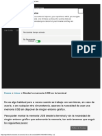 Montar La Memoria Usb o Pendrive Desde La Terminal