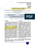 Las Prácticas Pedagógicas de Los Docentes en Colombia, en Función Del PEI