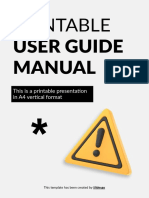 Printable User Guide Manual by Slidesgo