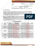 385 - IGCSE Schedule of Examination