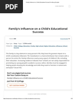 Family's Influence On A Child's Educational Success Free Essay Example