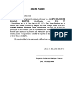 Otorgar Poder para Recepcionar Cuenta Bancaria