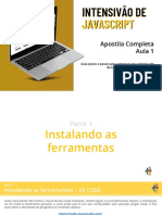 Apostila Intensivão de Javascript - Aula 1