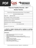 Plano de Trabalho Docente - 2017 Ensino Técnico: Etec Sylvio de Mattos Carvalho