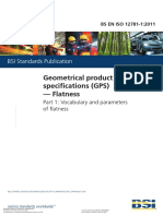 BS EN ISO 12781-1-2011 - Geometrical Product Specifications (GPS) - Flatness - Part 1 - Vocabulary and Parameters of Flatness