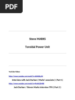 Steve MARKS Toroidal Power Unit: Interview With Haok Durban (Marks' Assooiate) (Part 1)