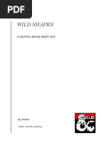 Druid Wild Shape Printout